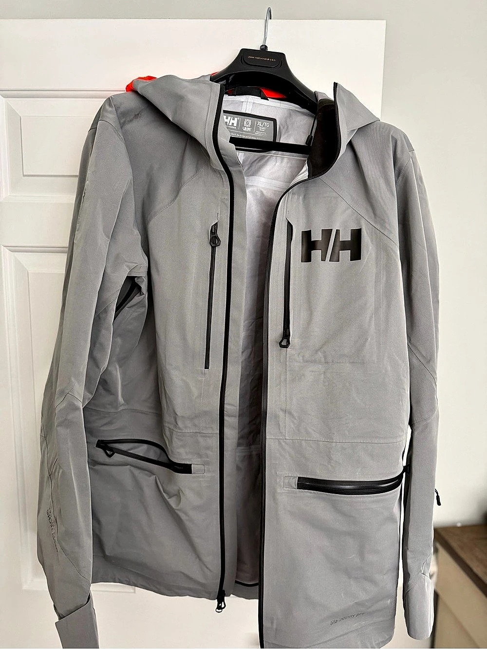 Helly Hansen ULLR Lifa Infinity Pro Shell Jacket Gray & Orange XL